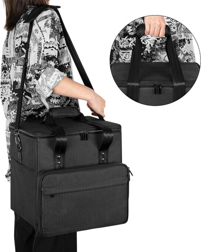 Trunab Rucksack Tasche Schallplatten, Wasserdichtes Nylon Tasche für Vinyl Record LPs Aufbewahrungsb