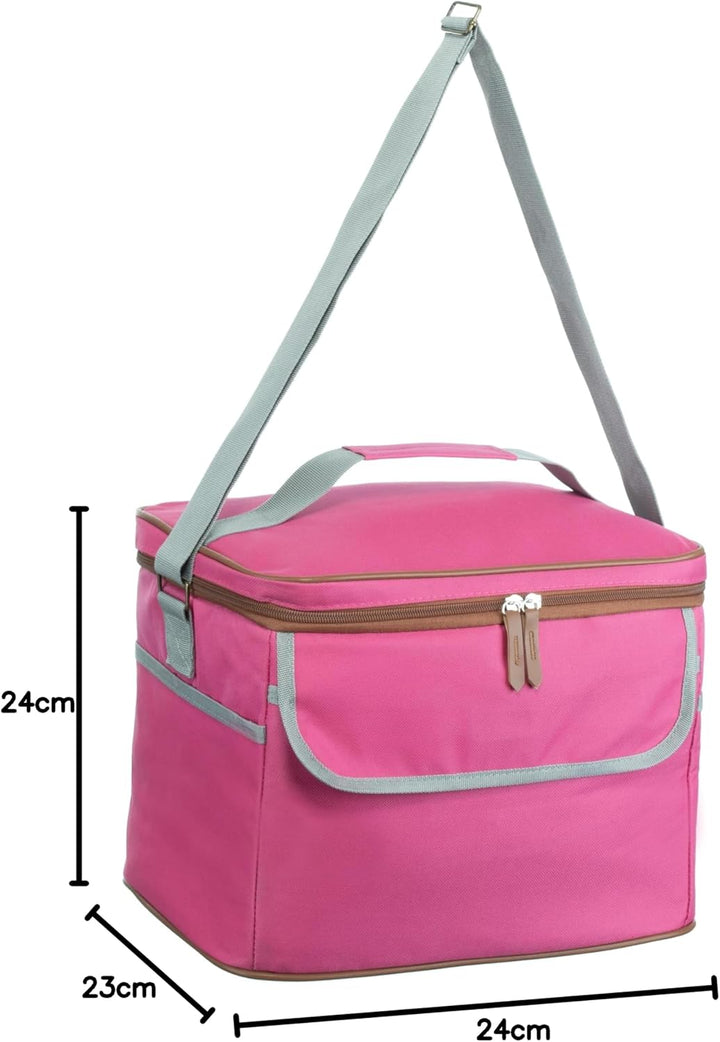 Brandsseller Kühltasche 19 Liter ca. 35 cm x 23 cm x 24 cm Faltbare Kühlbox Thermo-Shopper Strandtas