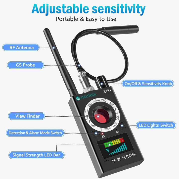 JMDHKK Multifunktionaler Privatschutz: Verborgene Kamera Detektor, Magnetischer GPS-Tracker Finder,