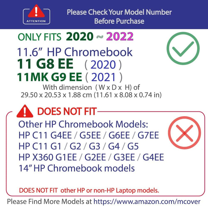 mCover Hülle kompatibel mit HP Chromebook 11 G8EE / 11MK G9EE Serie Laptops (nicht für andere HP-Mod