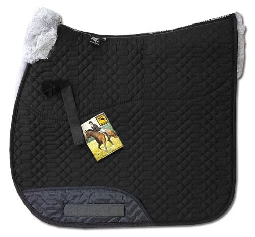 Engel Reitsport Lammfell Schabracke Half Lined SCHABRA1-VSS-SCH-SIL Steppstoff schwarz Fell Silber V