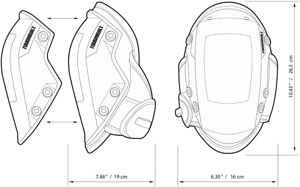 ToughBuilt tou-kp-g201 gelfit Rocker Knie Pad Set