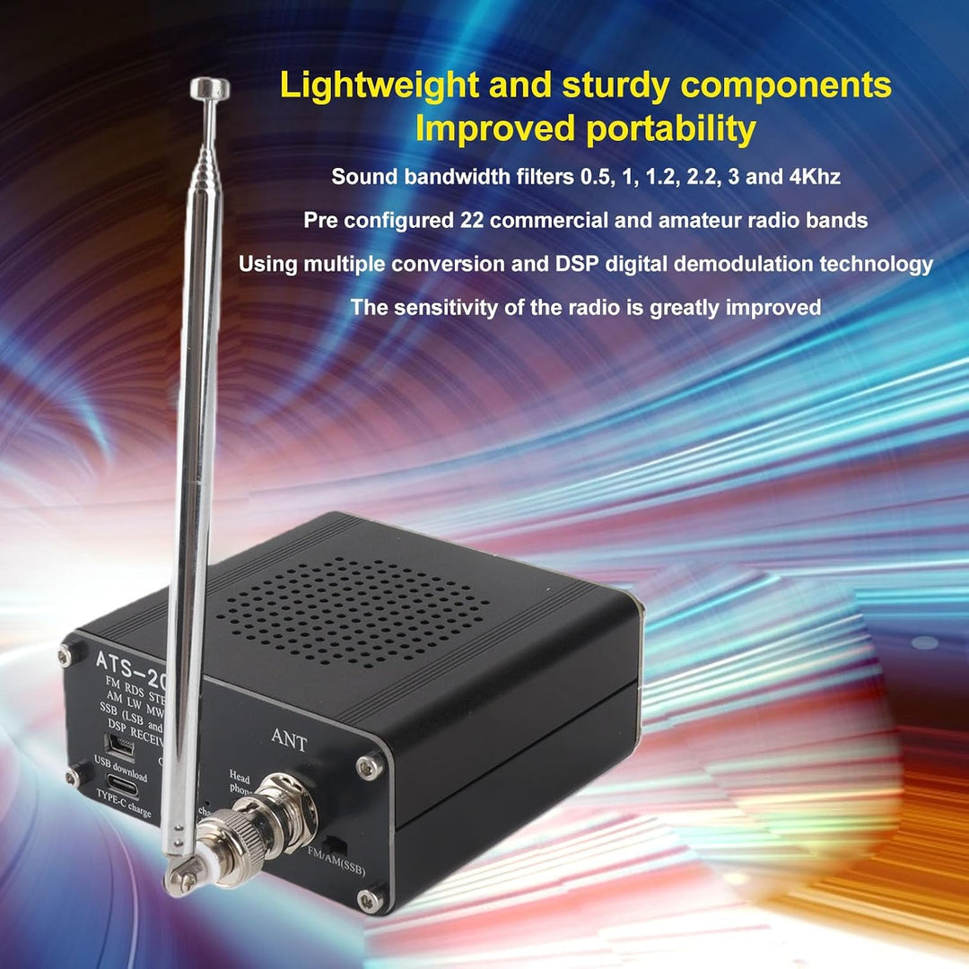 ATS-20+ Si4732 Vollband-Radioempfänger, FM AM (MW und SW) SSB (LSB und USB) Weltband-Digitalempfänge