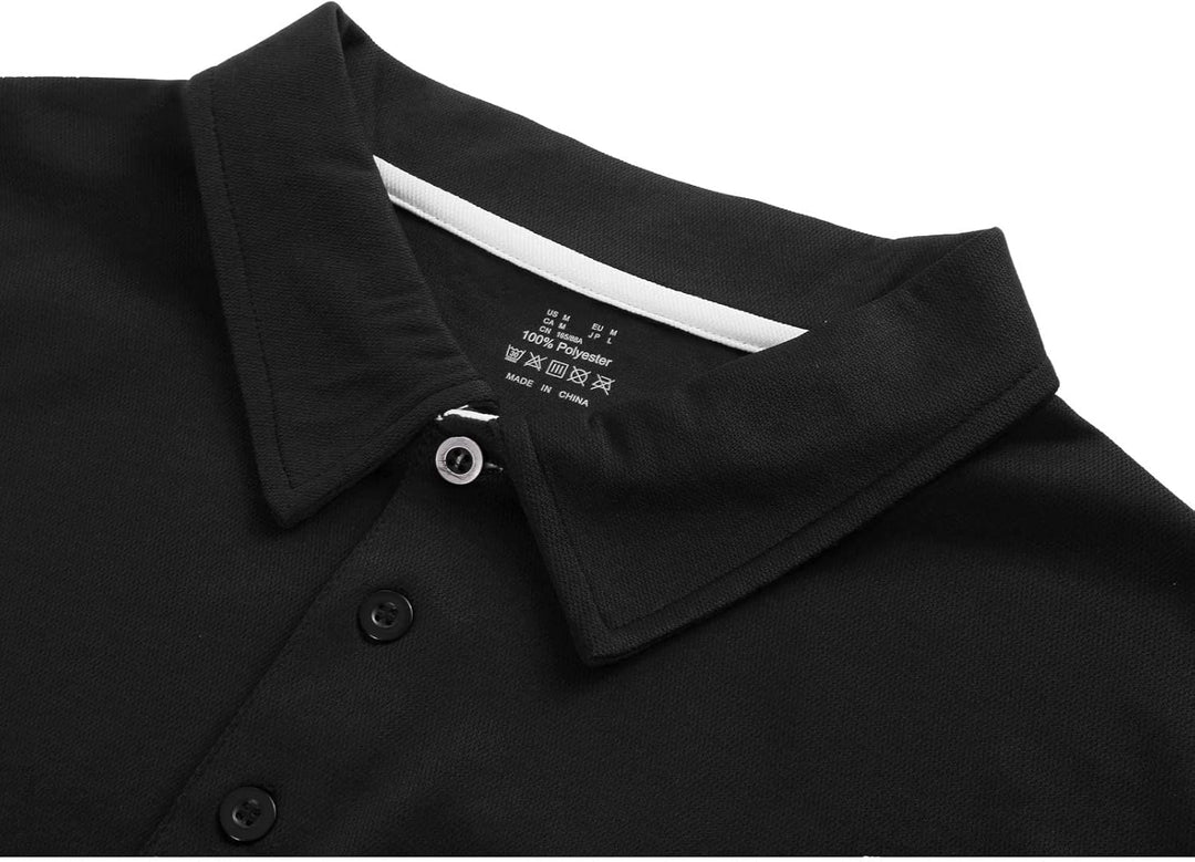 JACKETOWN Polo Shirts Herren Kurzarm Golf Poloshirt Schnelltrocknend Casual Sport Shirt Outdoor Atmu