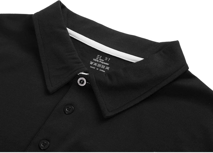 JACKETOWN Polo Shirts Herren Kurzarm Golf Poloshirt Schnelltrocknend Casual Sport Shirt Outdoor Atmu