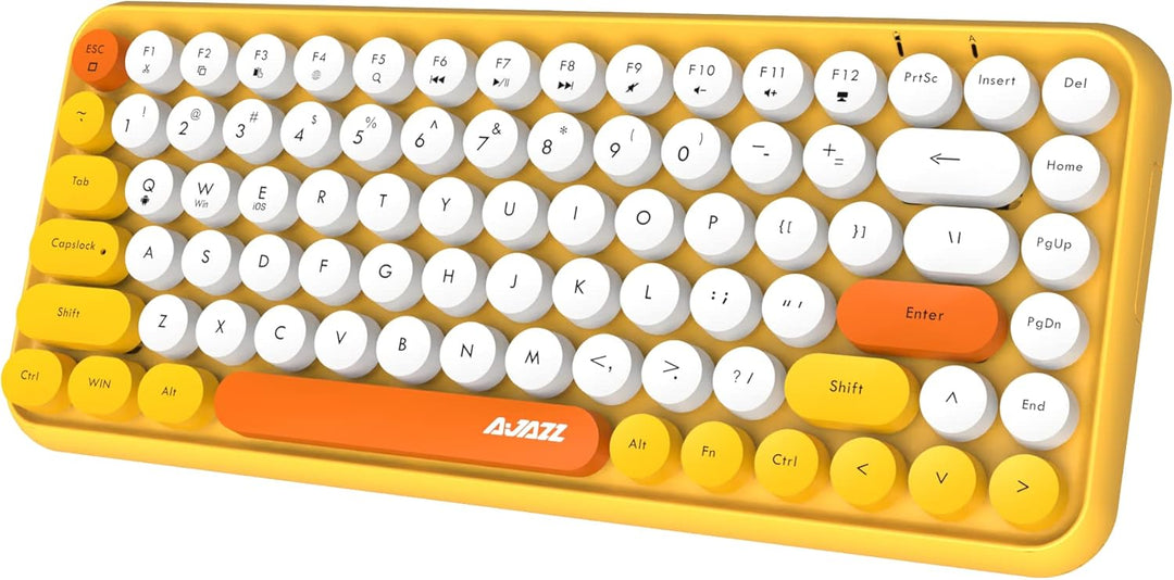 Hoopond Kabellose Bluetooth-Tastatur, Niedliche Mini-Kompakttastatur mit 84 Tasten, 2,4 GHz kabellos