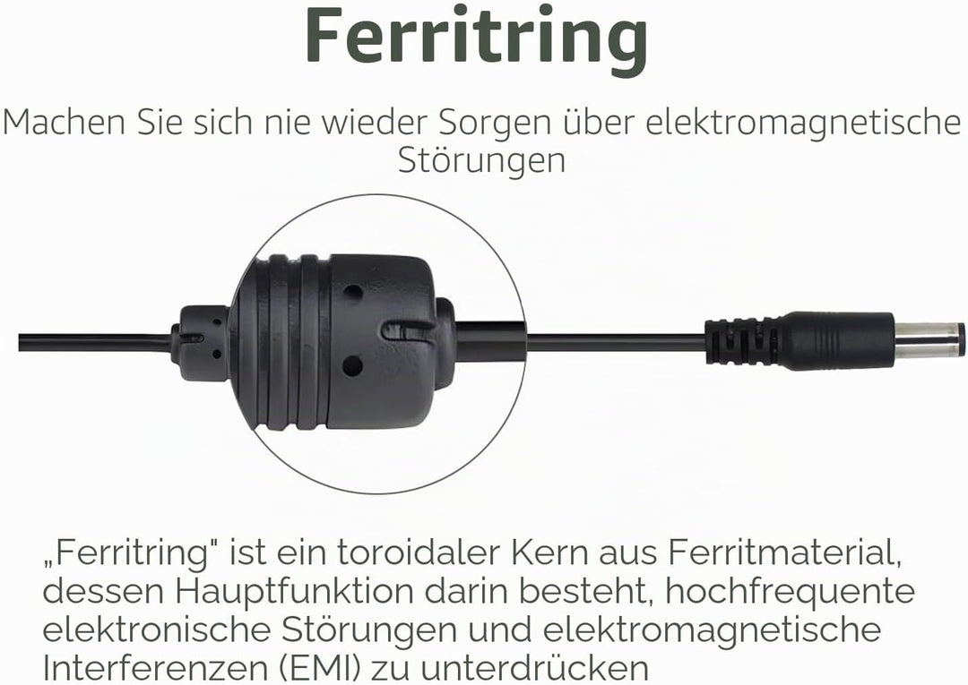 Security-01 2er Pack AC zu DC 12V 0,5A Netzteil Adapter, Stecker 5,5mm x 2,1mm, für CCTV-Kamera LED