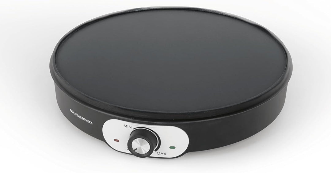 GOURMETmaxx Crepe Maker 1200W schwarz inkl. Teig-Verteiler & Crêpe-Wender