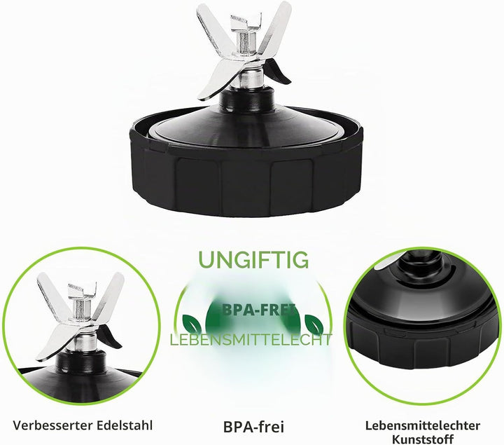 für Mixer Blade Ersatz 7 Flossen für Ninja Pro Extractor Blade Kompatibel mit Nutri Ninja Auto iQ BL