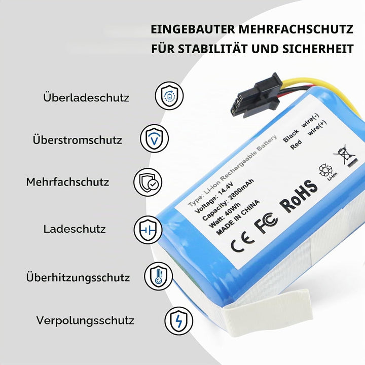 K KYUER Saugroboter Akku Kompatibel mit AIRROBO P10 Roboter Vacuum Cleaner Staubsauger Roboter Batte