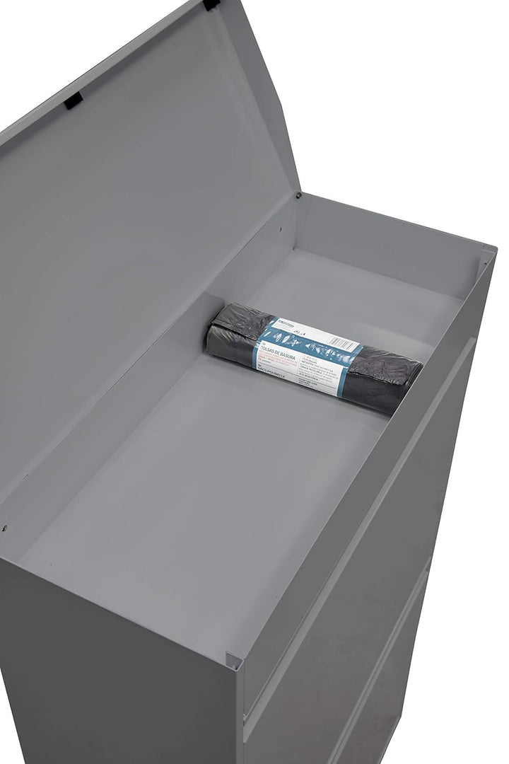 ARREGUI Top CR622-B Mülltrennsystem aus Stahl mit Aufbewahrungsbox mit Deckel | 4 Fächer Mülleimer f