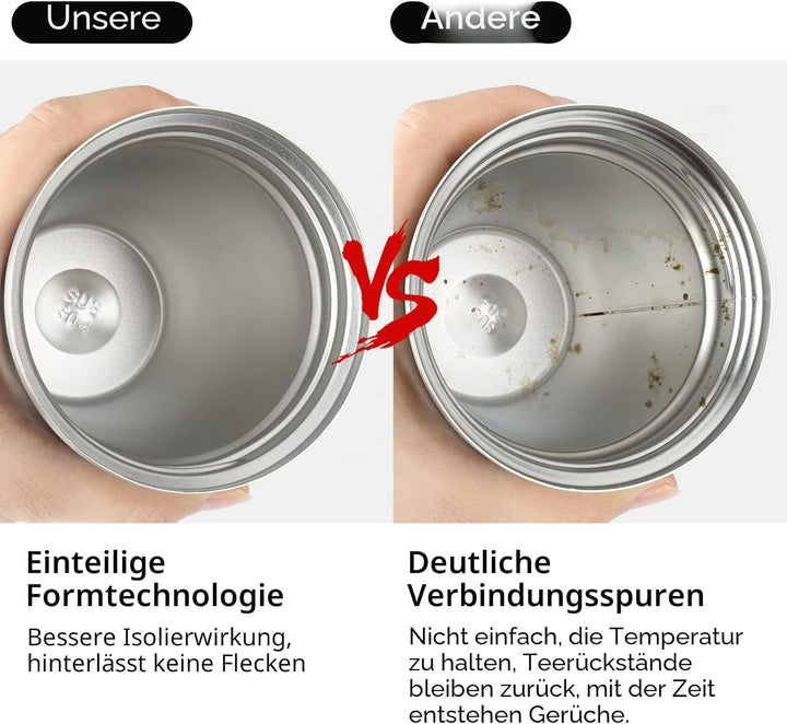 KETIEE Kaffeebecher to go,510ml Thermobecher Kaffee-to-go,Kaffeebecher Thermo,Doppelwandig Reisebech