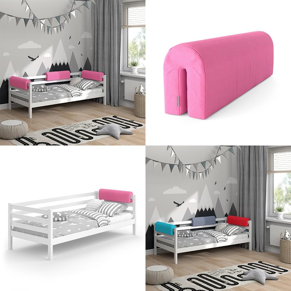 Vitalispa Bettkantenschutz Bettumrandung Kinderbett Kantenschutz Babybett (Pink) Rosa, Rosa