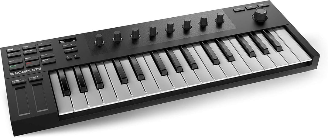 Native Instruments Komplete Kontrol M32 Tastatur-Controller Schwarz & M-Audio SP-2 - Universal Susta