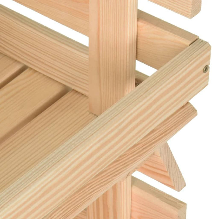 vidaXL Kiefernholz Massiv Gemüsewagen mit Rollen Obstwagen Küchenregal Obstregal Rollwagen Gemüsekor