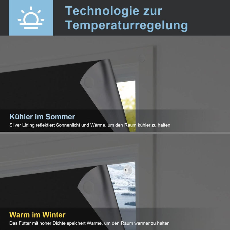 OBdeco Tragbare 100% Verdunkelung Verdunkelungsrollo Reise-Verdunkelungsvorhänge,Oeko-TEX Standard 1