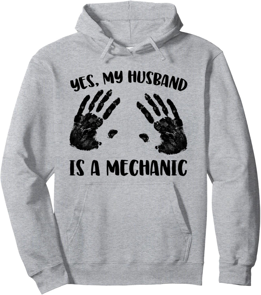 Ja, mein Mann ist ein Mechaniker Pullover Hoodie