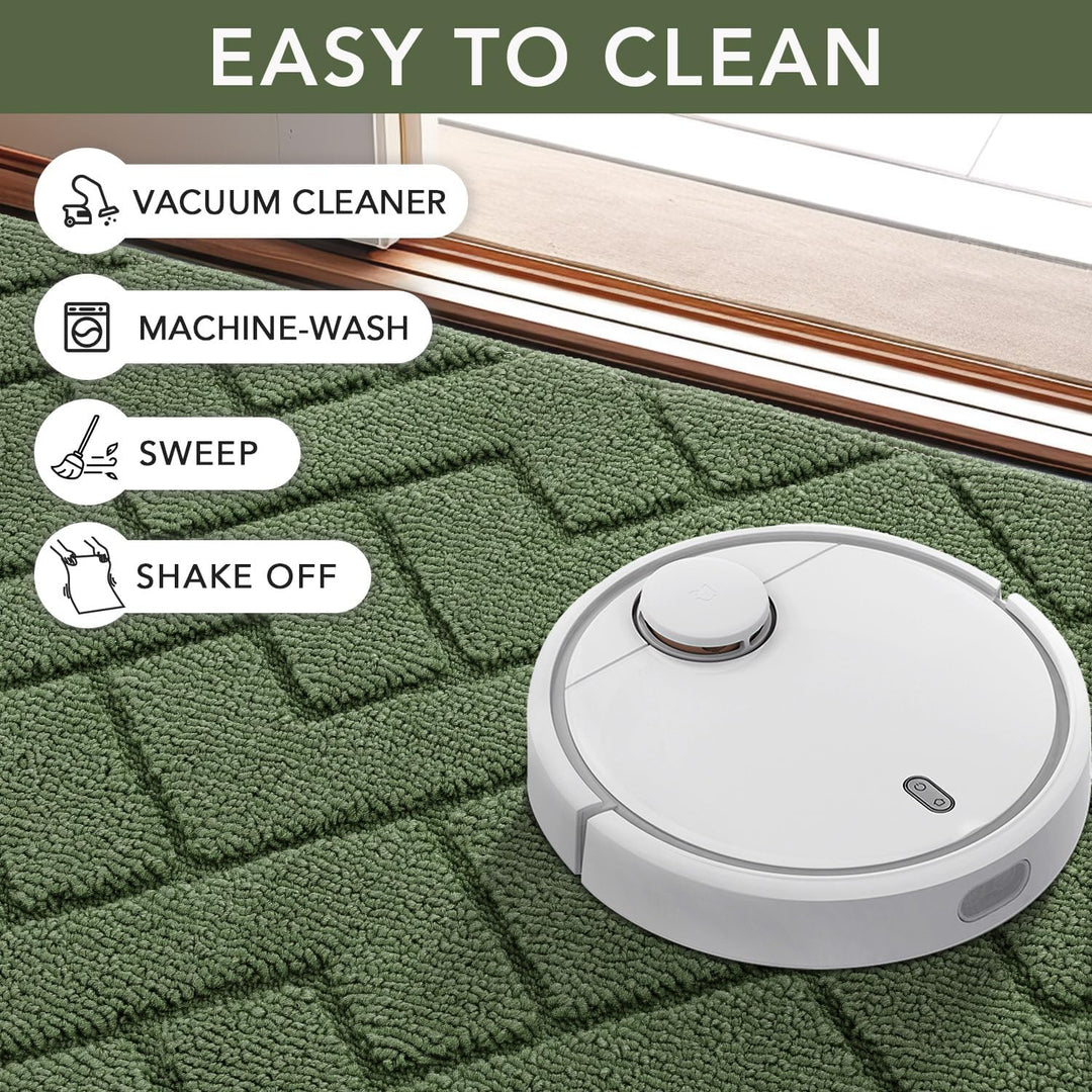 Biscpro Innen Aussen Fussmatte 80 x 100 cm, Schmutzfangmatte rutschfest Fussmatte Innen Waschbar Ein