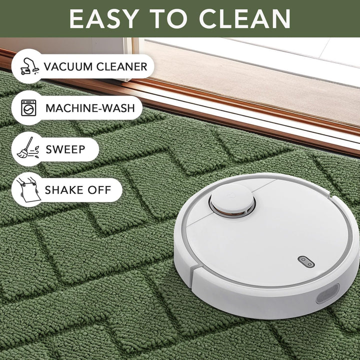 Biscpro Innen Aussen Fussmatte 80 x 100 cm, Schmutzfangmatte rutschfest Fussmatte Innen Waschbar Ein