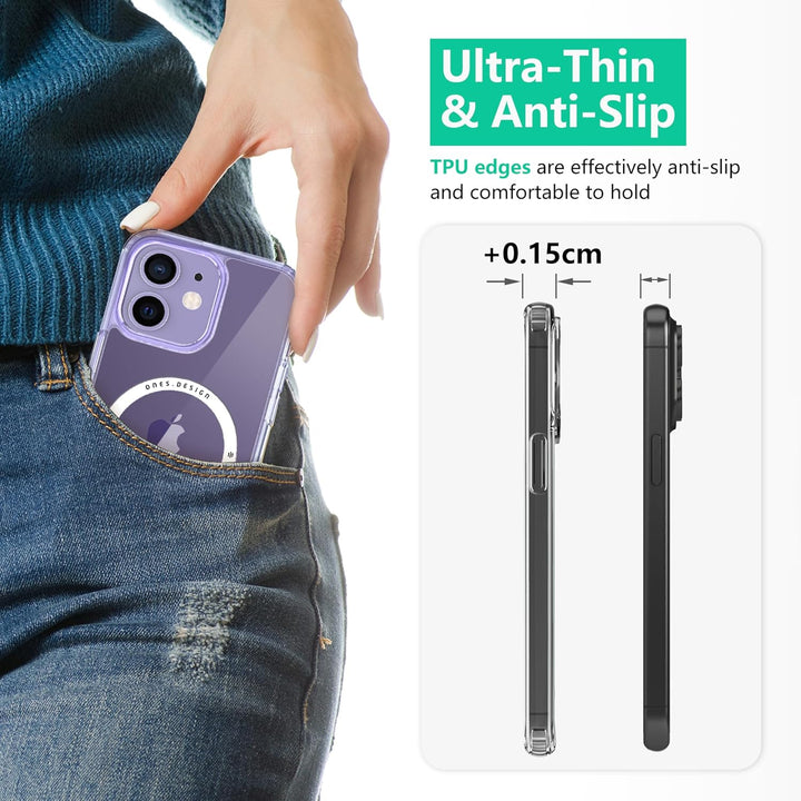 ONES Magnetisches HandyHülle für iPhone 11, Kompatibel mit MagSafe, Militärnorm Schutz Dünne Hülle,