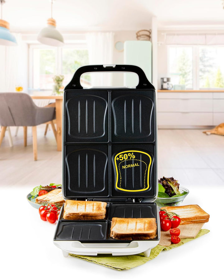 XXL Familien-Sandwich-Toaster DOMO DO9064C Sandwichmaker für 4 Sandwiches in