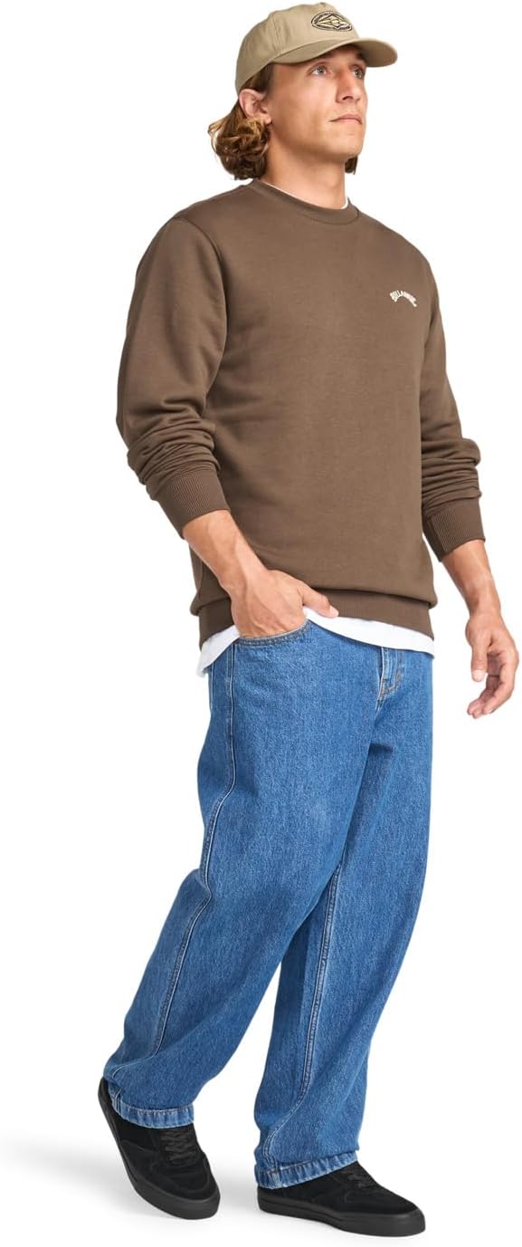 Billabong Herren Arch Cr Sweatshirt (1er Pack) S Dark Cedar, S Dark Cedar