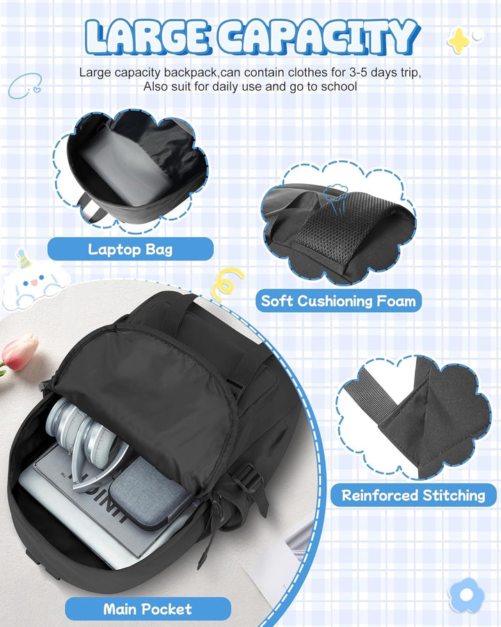 SZLX Schulrucksack Damen Leichte Schultasche Casual Daypack College Laptop-Rucksack für Männer Fraue
