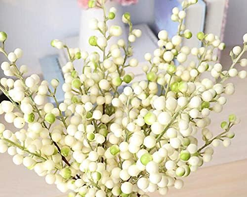 Künstliche Beeren, künstliche Beeren, Burgunderbeere, (20 Stück, je 30,5 cm), künstliche Beeren Stie