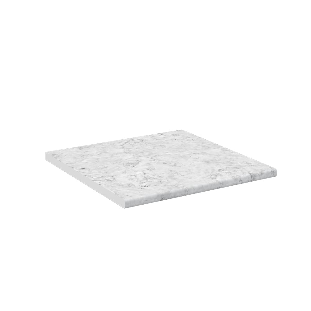 Vicco Küchenarbeitsplatte R-Line, Küchen Arbeitsplatten, Marmor Weiss, 60 cm