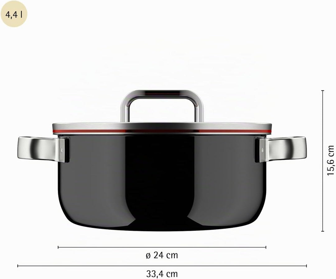 WMF Fusiontec Function Pro, Bratentopf mit Deckel, 24 cm, kratzfestes Material, Kochtopf Induktion,