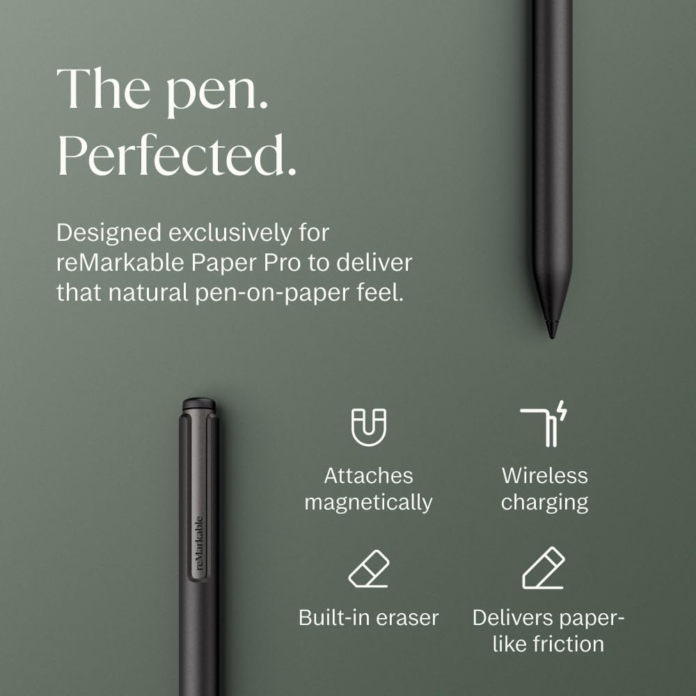 reMarkable Paper Pro-Bundle – Leder-Folio-Schutzhülle | 30,6 cm (11,8 Zoll) Farbdisplay und Leselamp