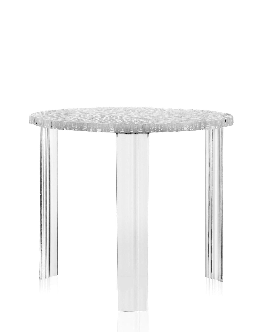 Kartell 08502B4 T-Table Möbel, Grau/Transparent, 50 x 50 x 44 cm H. 44 cm Cristallo, H. 44 cm Crista