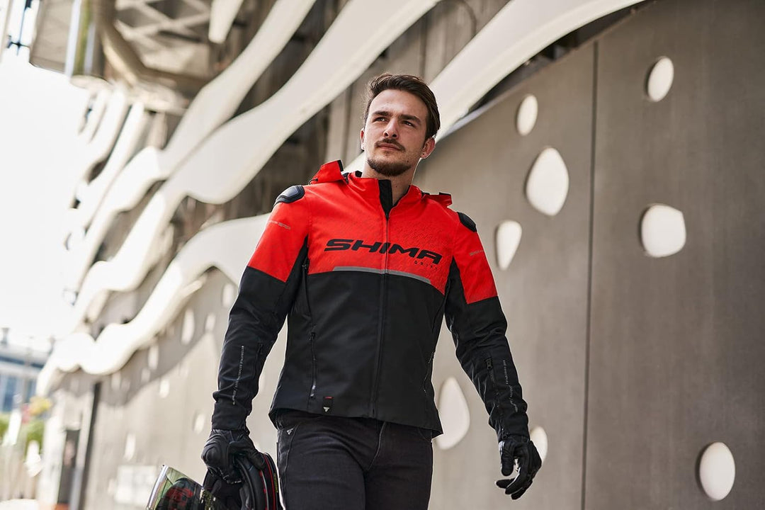 SHIMA DRIFT Motorradjacke Herren | Leichte, Atmungsaktive Sommer Mesh Motorcycle Stadt Textiljacke M