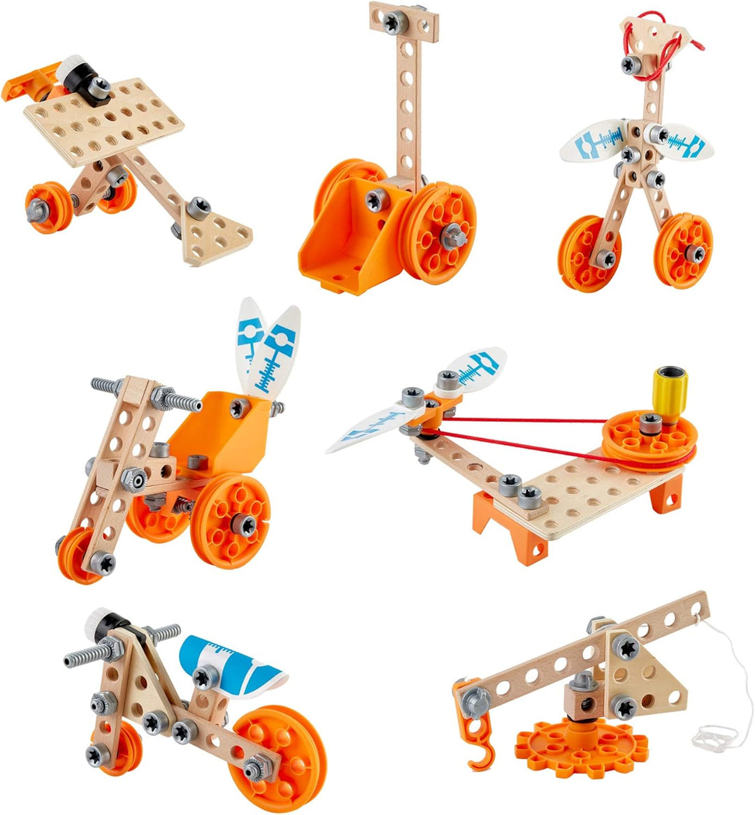 Hape Junior Inventor Erfinder Set Deluxe, Experimentierset, Mint-Spielzeug, ab 4 Jahre
