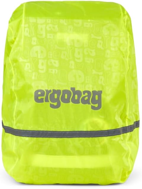 ergobag Regenschutz für Schulranzen und Rucksack, wasserdicht, mit Reflektoren und Gummizug Einheits