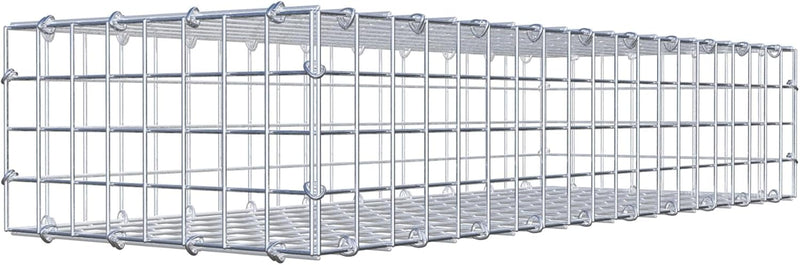 GABIONA Steinkorb-Gabione eckig, Maschenweite 5 x 5 cm, Tiefe 40 cm, Gabione 100 x 20 x 40 cm (L x H