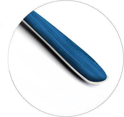 Amefa ECLAT Besteck Set | NATURE Blau Holz | Essbesteck 24-teilig für 6 Personen | Edelstahl rostfre