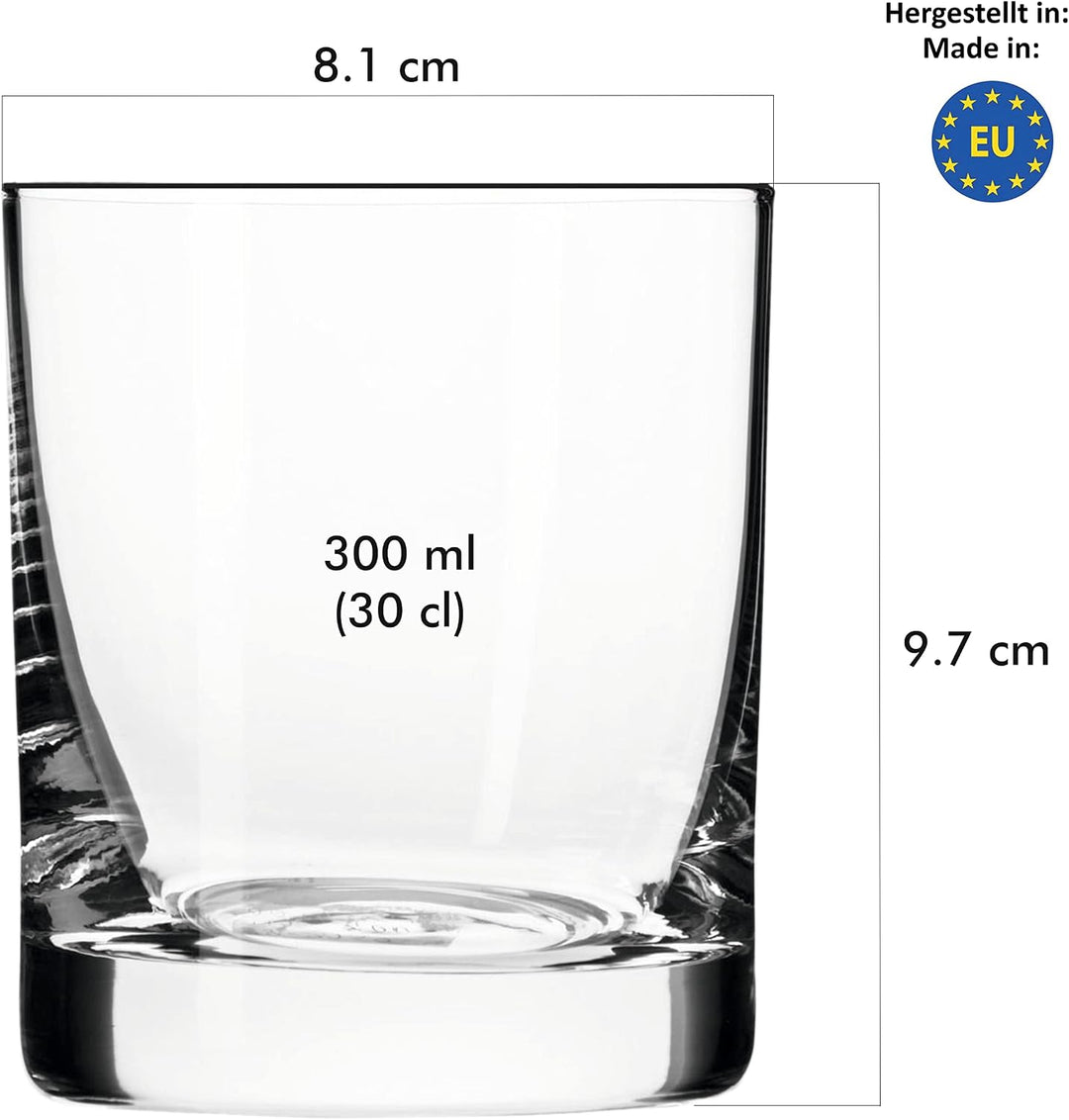 KIAPPO Whiskey Gläser 12er Set - Whisky Tumbler Gläser 300ml - Kristall Trinkgläser für Scotch Bourb