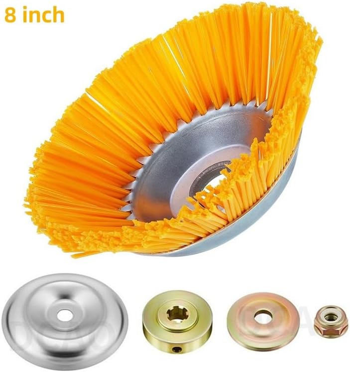 Nylon unkrautbürste für freischneider, 2 Stücke Kegelbürste 200 mm & 152 mm x 25,4 mm, Schonende Wil