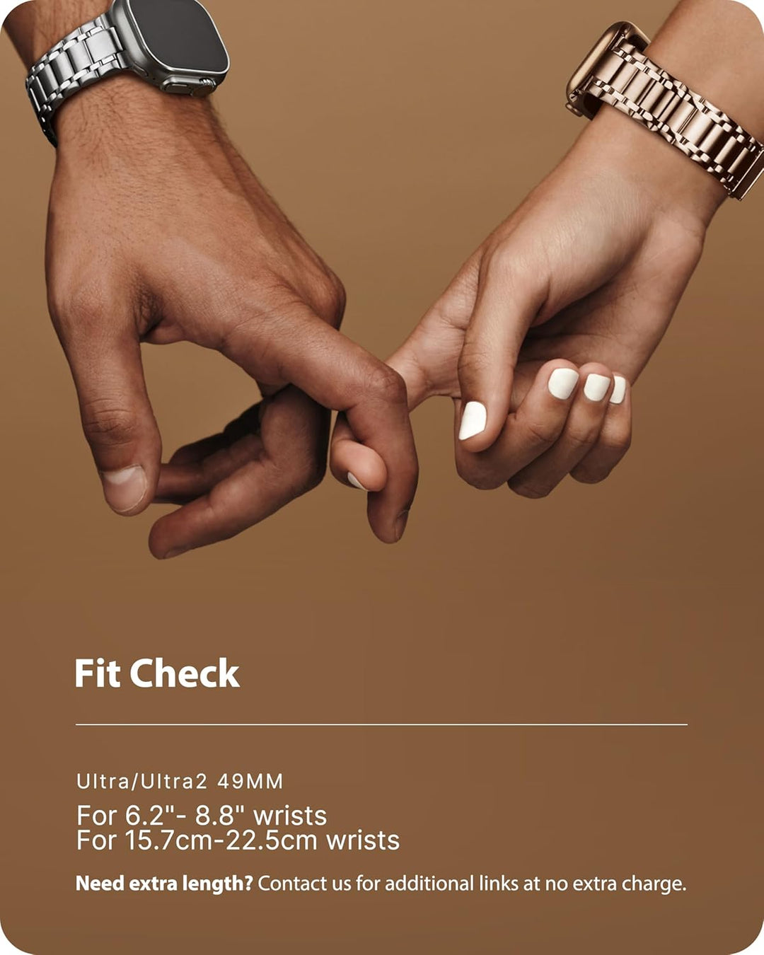 Fullmosa Kompatibel mit Apple Watch Armband 49mm Series Ultra2/Ultra, Edelstahl Apple Watch Ersatzar