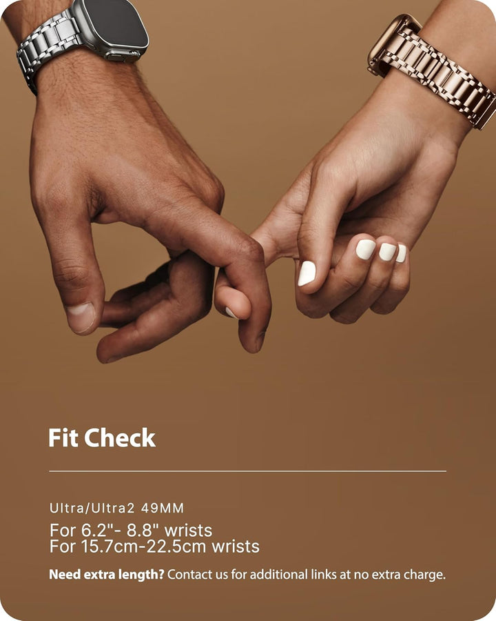 Fullmosa Kompatibel mit Apple Watch Armband 49mm Series Ultra2/Ultra, Edelstahl Apple Watch Ersatzar