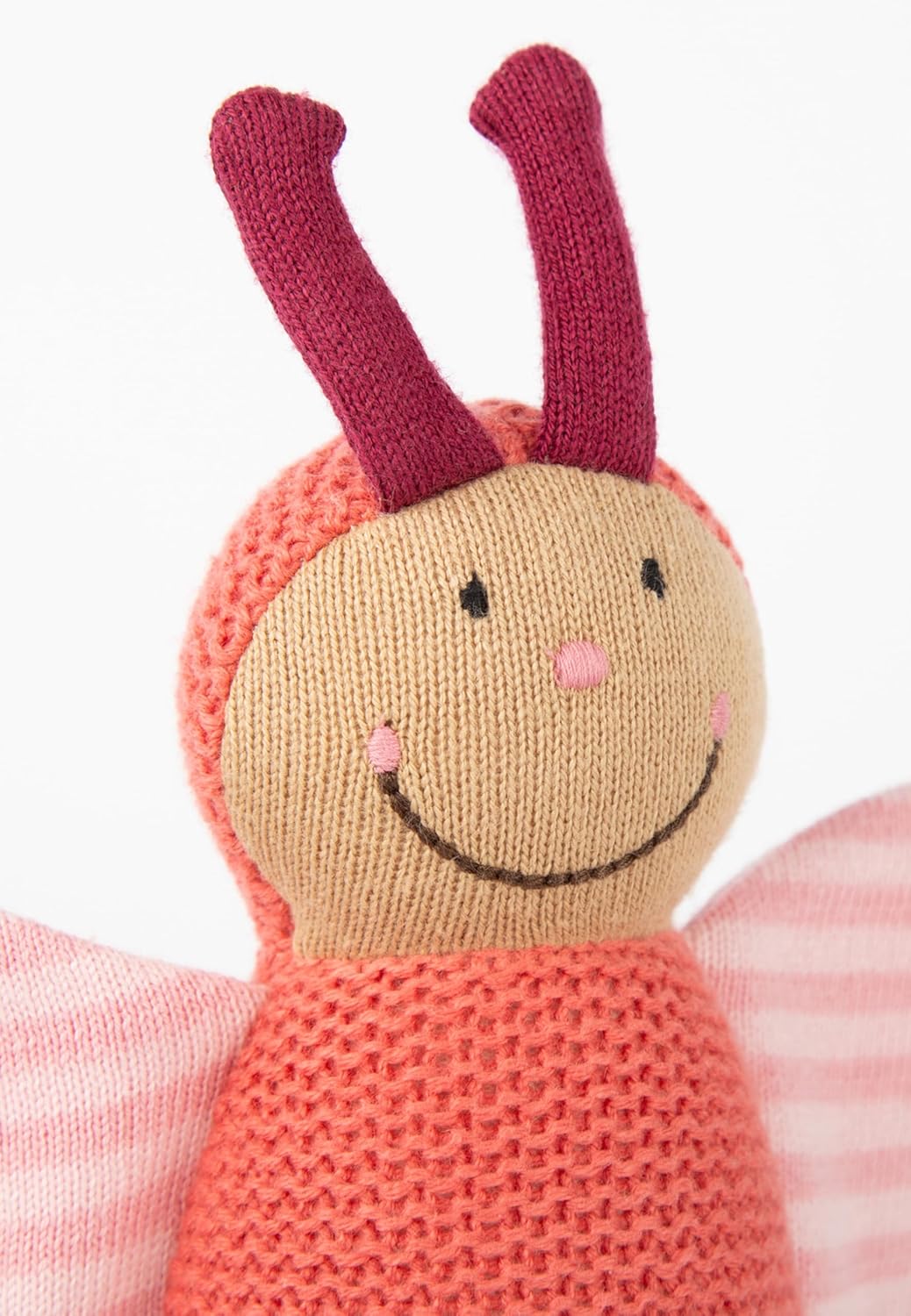 SIGIKID 39674 Strick-Greifling Schmetterling Knitted Love, Babyspielzeug aus Baumwollstrick mit Holz