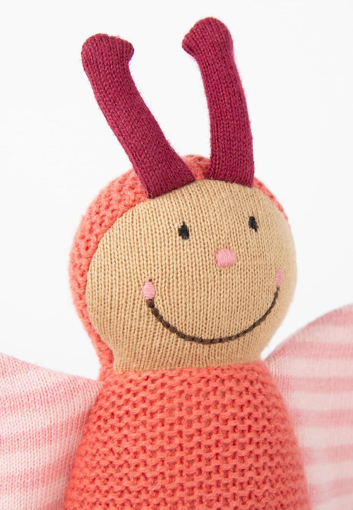 SIGIKID 39674 Strick-Greifling Schmetterling Knitted Love, Babyspielzeug aus Baumwollstrick mit Holz