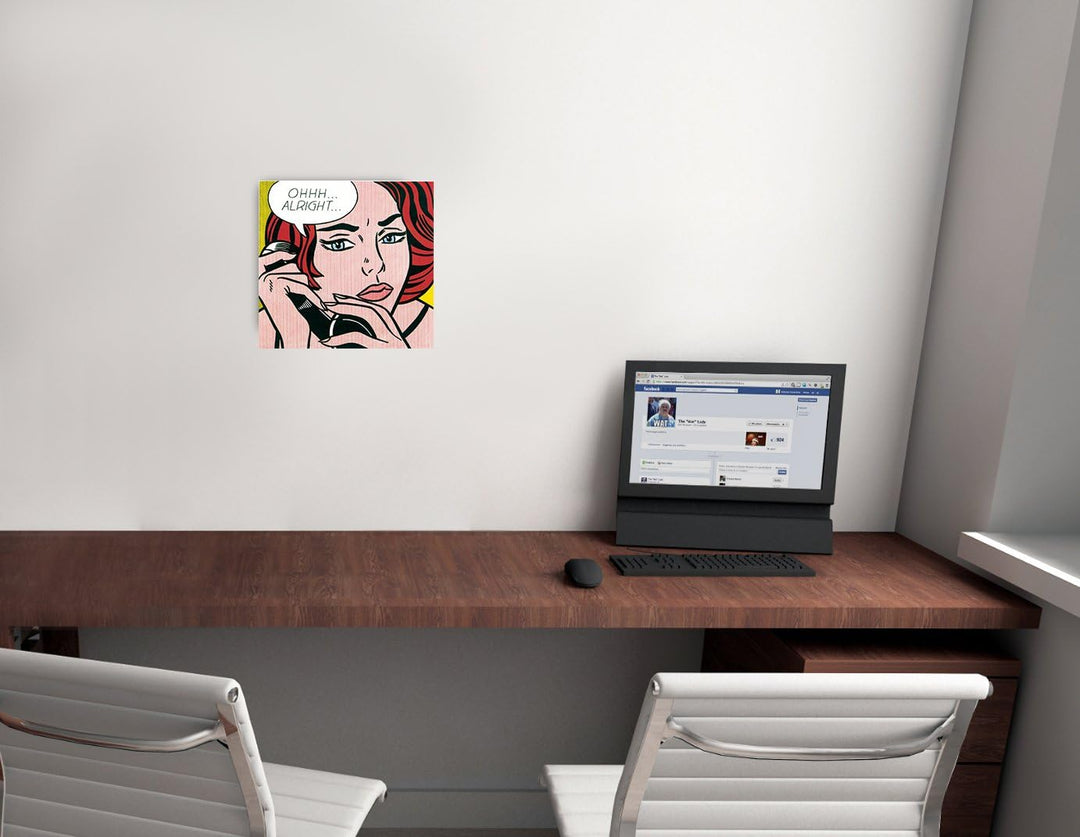 Artopweb TW18463 Lichtenstein-Ohhh Alright 1964 Dekorative Paneele, Multifarbiert, 24x24 Cm