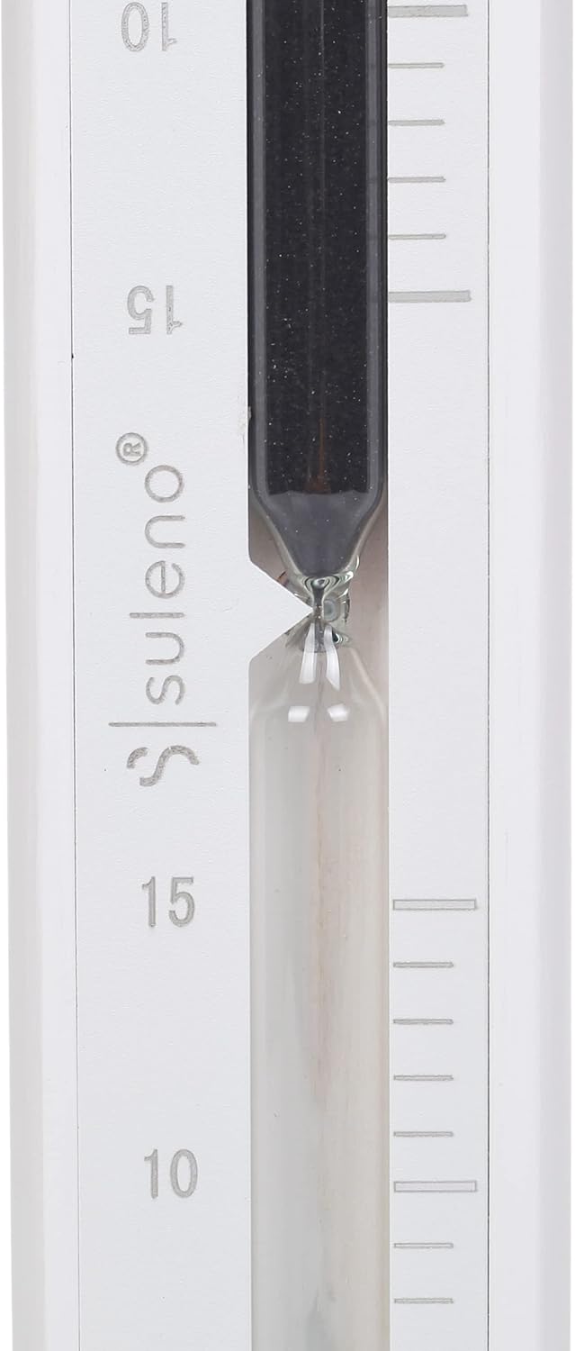 SULENO - Sauna Sanduhr KJELL 5-15 Minuten, Saunazubehör, hitzebeständig, modern, Wandmontage, Sandcl