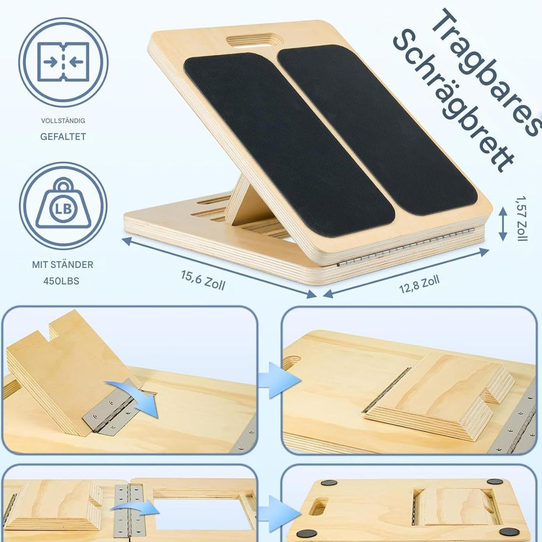 Professionelles Schrägbrett Aus Holz, Wadendehner Schrägbrett, Schrägbrett Für Kniebeugen, Verstellb