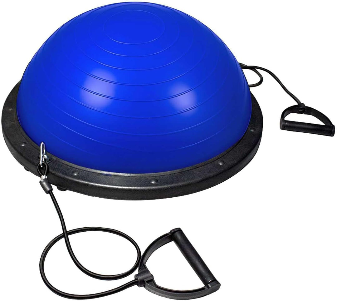 OcioDual Bos Balance Ball 58cm Blau Balance Fitness Trainer Up AntiRutsch Halbkugel Halbball mit Wid