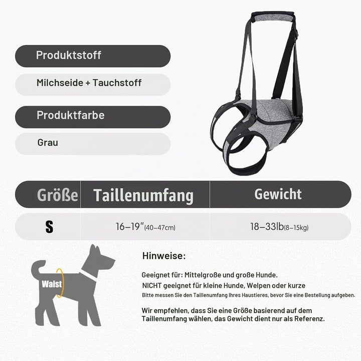 Tragehilfe Hund Gross, Tragehilfe Hund Hinterbein s, Dog Back Leg Support, Dog Carrying Aid, Verstel