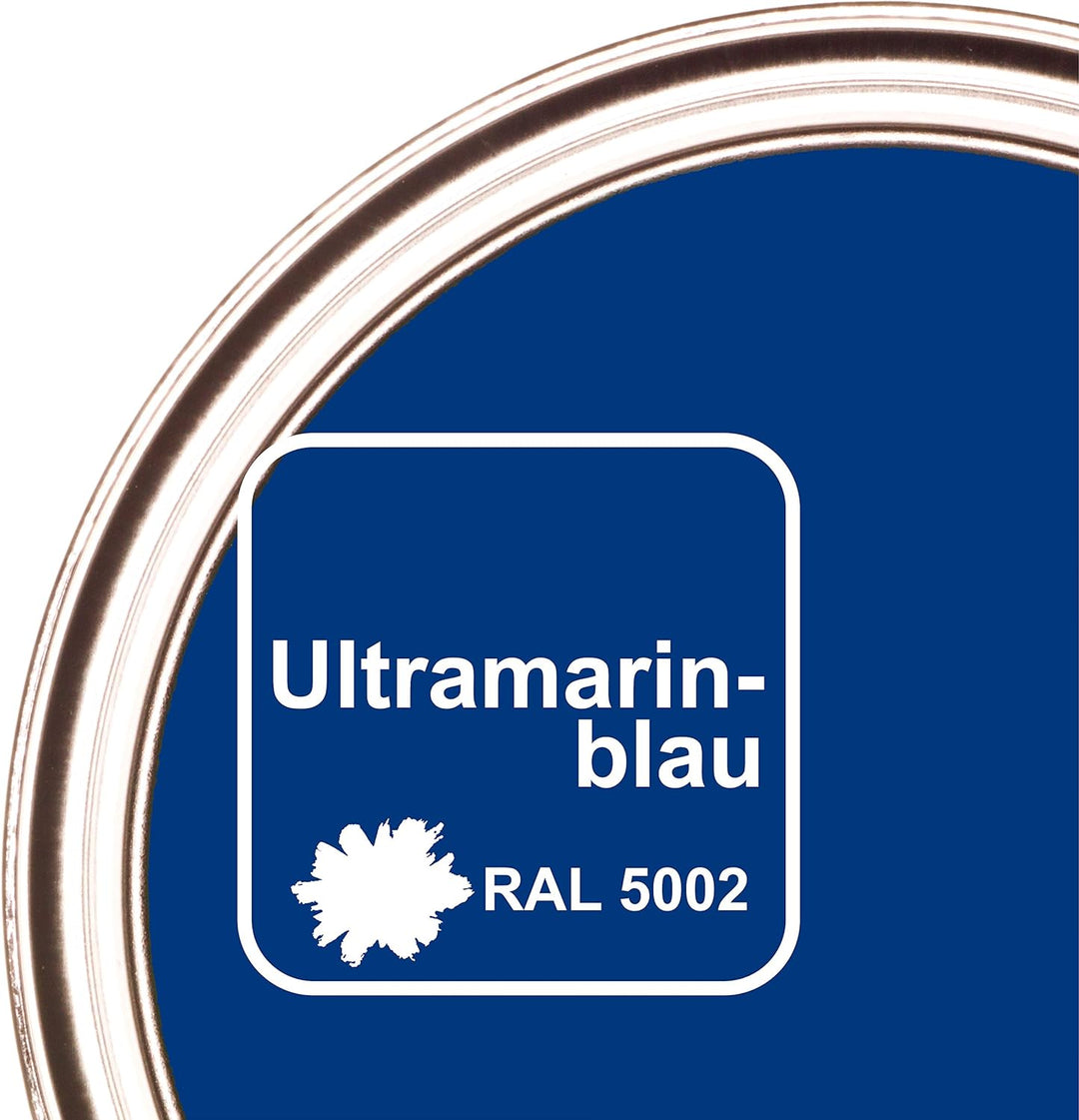 CAIRCON Metalllack Metallfarbe Decklack für Metall Stahl Eisen - Ultramarinblau 5L 5.00 l (1er Pack)