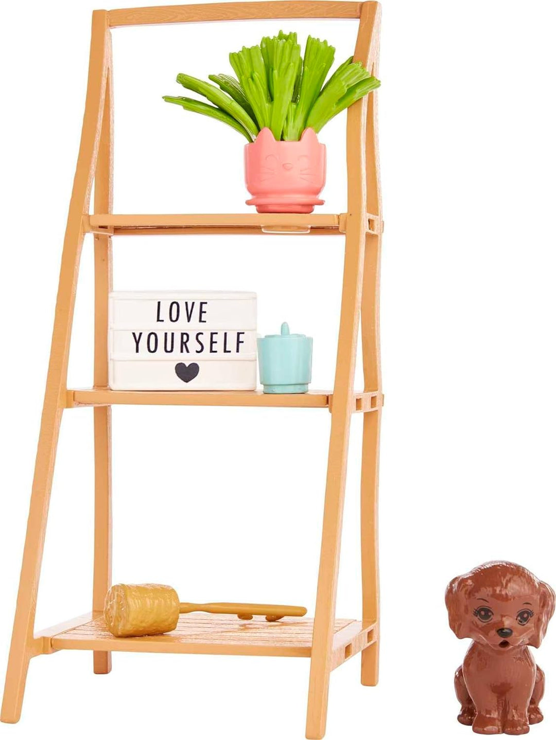 Barbie Self-Care Serie, Konfetti-Bad, Barbie-Puppe mit braunen Haaren, Badeanzug, Welpe, Badewanne,